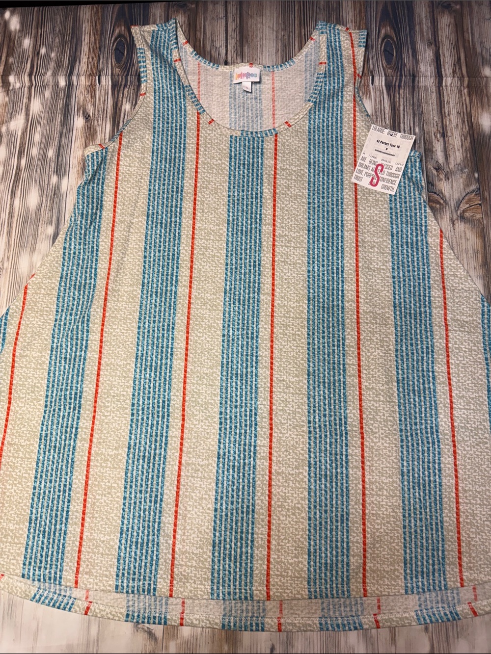 LuLaRoe Perfect T Tank size Small awesome color combo